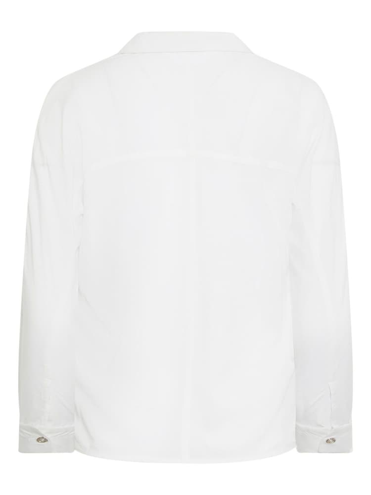 PixieGirl Petite White Longsleeve Viscose Shirt - Image 5 of 5