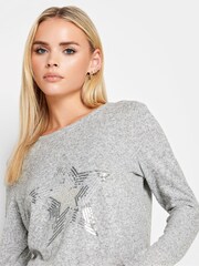 Pixiegirl Kurzgröße Pullover mit Paillettenstern - Bild 4 von 4