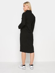 PixieGirl Petite Black Black Zip Up Denim Midi Dress - Image 2 of 4