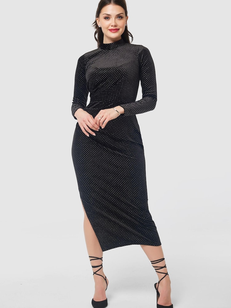 Closet London Black Pencil Midi Dress - Image 1 of 5