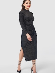 Closet London Black Pencil Midi Dress - Image 3 of 5