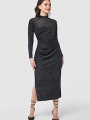 Closet London Black Pencil Midi Dress - Image 4 of 5
