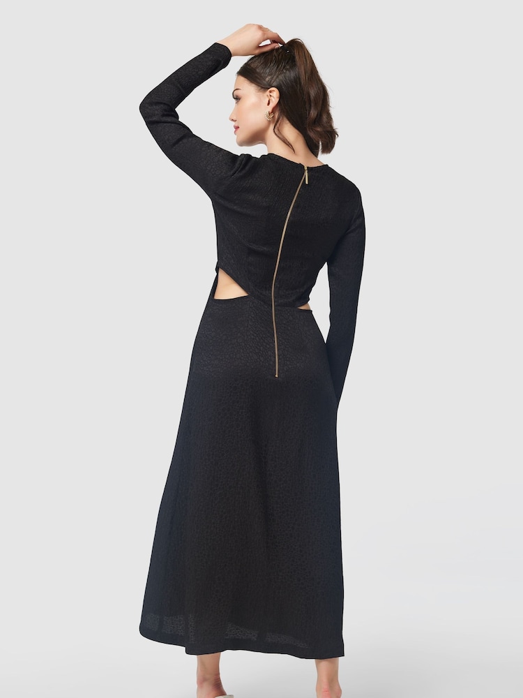 Closet London Black Twist Front Dress - Image 2 of 5 Closet London Black Twist Front Dress - Image 2 of 5