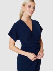 Closet London Blue Kimono Pencil Dress - Image 5 of 6