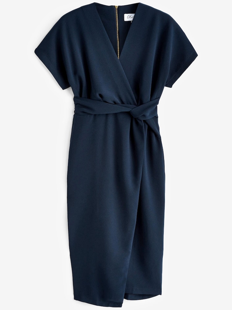 Closet London Blue Kimono Pencil Dress - Image 6 of 6