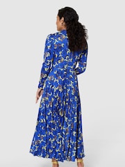 Closet London Blue Pleated Dress - Image 2 of 6
