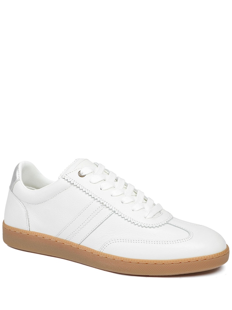 Jones Bootmaker White Annora Casual Leather Trainers - Image 1 of 5 Jones Bootmaker White Annora Casual Leather Trainers - Image 1 of 5
