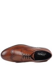 Jones Bootmaker Mumbai Wide Fit Leather Brogue Derby Shoes - Imagen 4 de 5