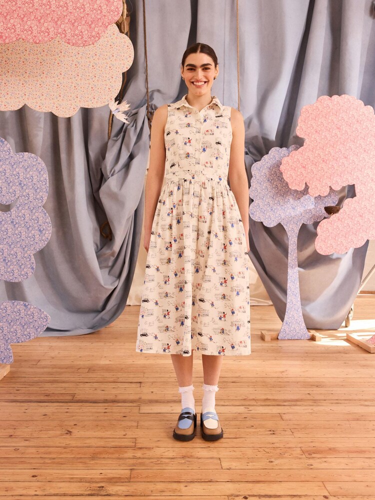 Buy Cath Kidston White 100% Cotton Paddington Bear Shirt Dress 