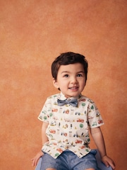 Multi Short Sleeve Shirt And Bow Tie Set (3mths-7yrs) - Image 5 of 8