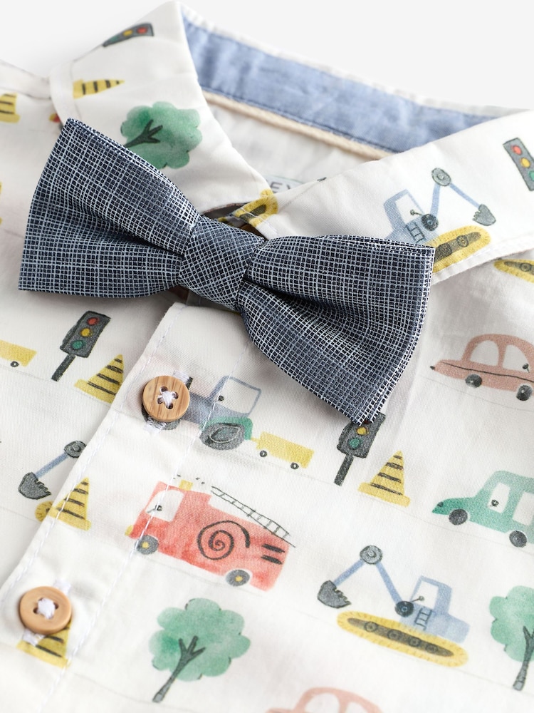 Multi Short Sleeve Shirt And Bow Tie Set (3mths-7yrs) - Image 8 of 8