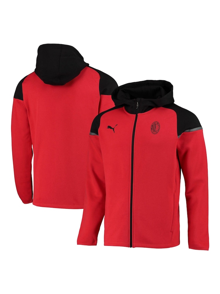 Puma Red AC Milan Casuals Hooded Jacket - Image 1 of 3