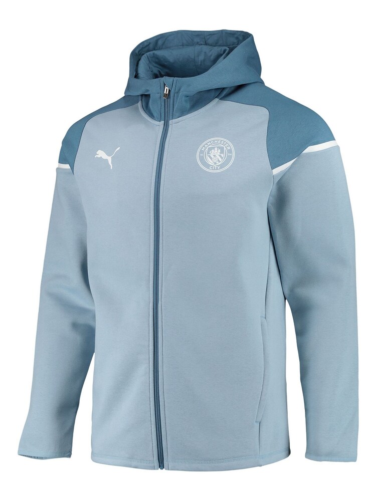Puma Blue Manchester City Casuals Hoodie Jacket - Image 2 of 3 Puma Blue Manchester City Casuals Hoodie Jacket - Image 2 of 3