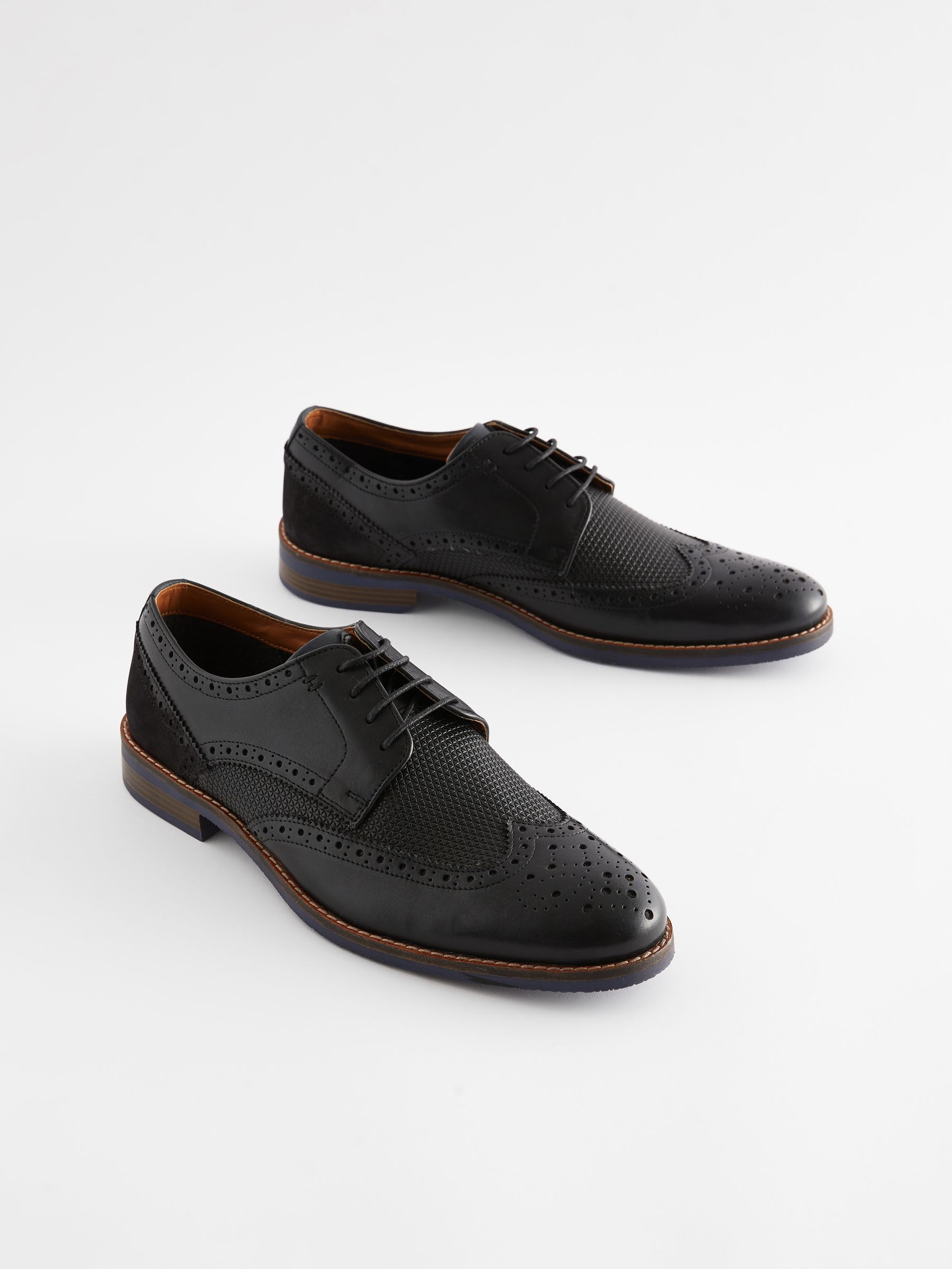 Next mens black brogues new arrivals