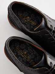 Black Leather Embossed  Blue Sole Brogues - Image 6 of 7
