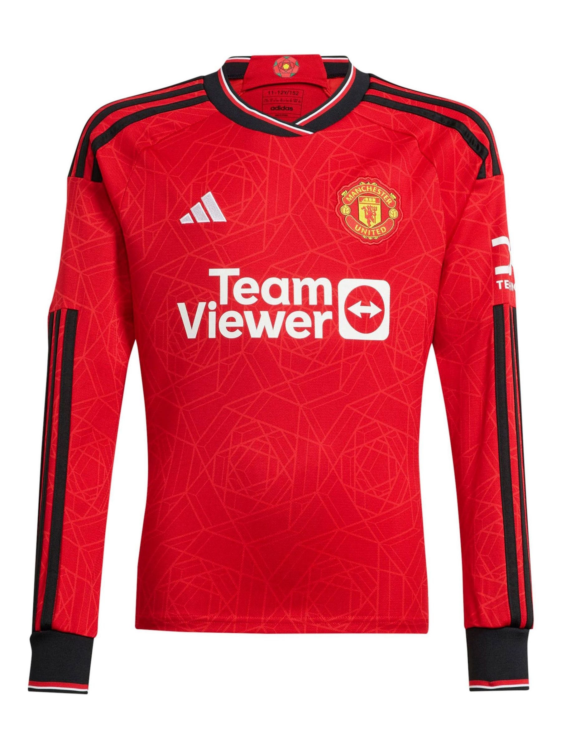 Buy adidas Red Manchester United Home Long Sleeve FootBall T Shirt from Next Luxembourg