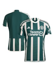 adidas Green Manchester United Away Authentic Shirt 2023-24 - Image 1 of 3