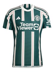 adidas Green Manchester United Away Authentic Shirt 2023-24 - Image 2 of 3