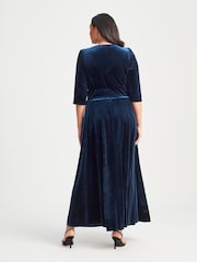Scarlett & Jo Navy Blue Verity Velvet Maxi Gown - Image 2 of 4