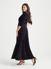 Scarlett & Jo Black Verity Velvet Maxi Gown - Image 3 of 4