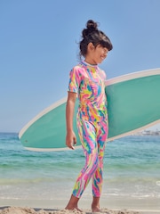 Rainbow Swirl Sunsafe Swim Leggings (3-16yrs) - Image 2 of 9