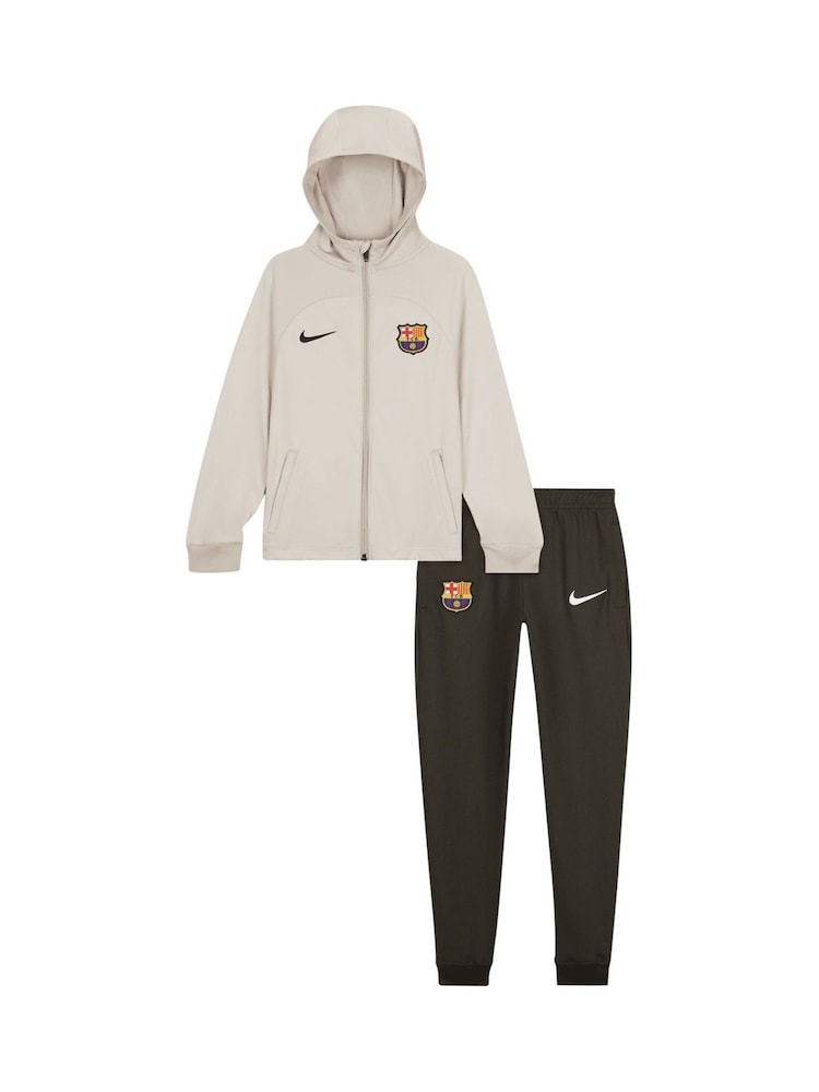 Nike Grey Barcelona Strike Tracksuit With Hoodie Little Kids - Image 1 of 3