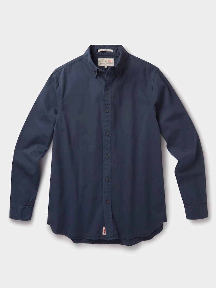 Aubin Hessle Garment Dyed Cotton Shirt - Image 6 of 6