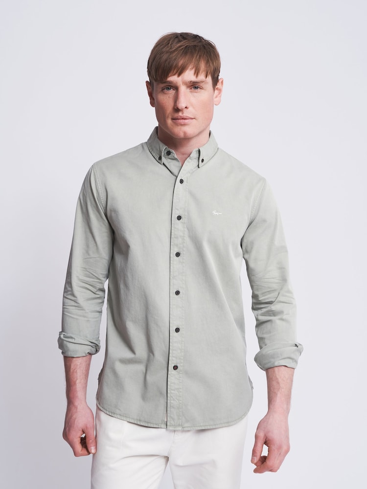 Aubin Hessle Garment Dyed 100% Cotton Shirt - Image 1 of 7