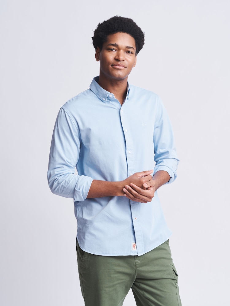 Aubin Hessle Garment Dyed Cotton Shirt - Image 1 of 7
