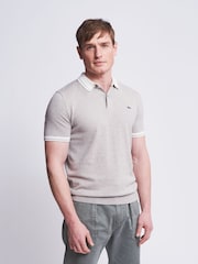 Aubin Dryden Knitted Cashmere Blend Polo Shirt - Image 1 of 7