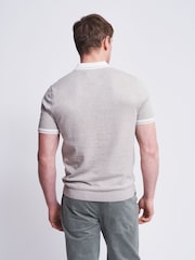 Aubin Dryden Knitted Cashmere Blend Polo Shirt - Image 2 of 7