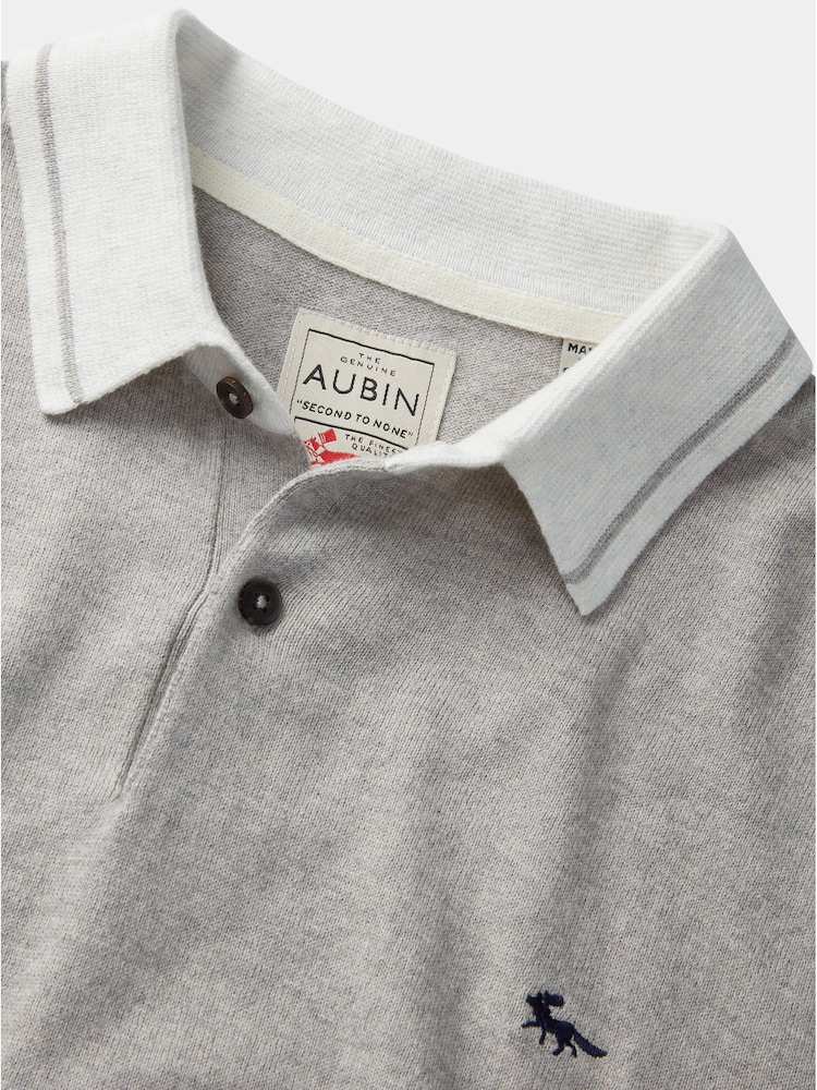 Aubin Dryden Knitted Cashmere Blend Polo Shirt - Image 7 of 7