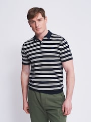 Aubin Dryden Knitted Cashmere Blend Polo Shirt - Image 1 of 6