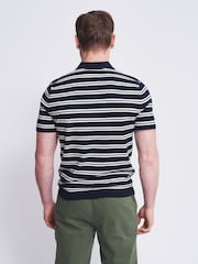 Aubin Dryden Knitted Cashmere Blend Polo Shirt - Image 2 of 6