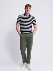 Aubin Dryden Knitted Cashmere Blend Polo Shirt - Image 3 of 6