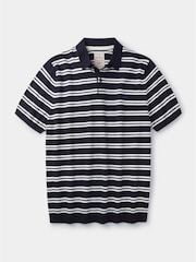 Aubin Dryden Knitted Cashmere Blend Polo Shirt - Image 5 of 6