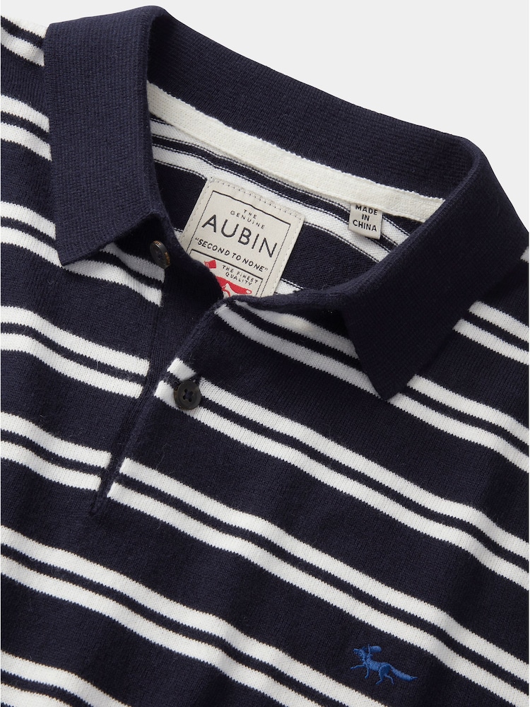 Aubin Dryden Knitted Cashmere Blend Polo Shirt - Image 6 of 6