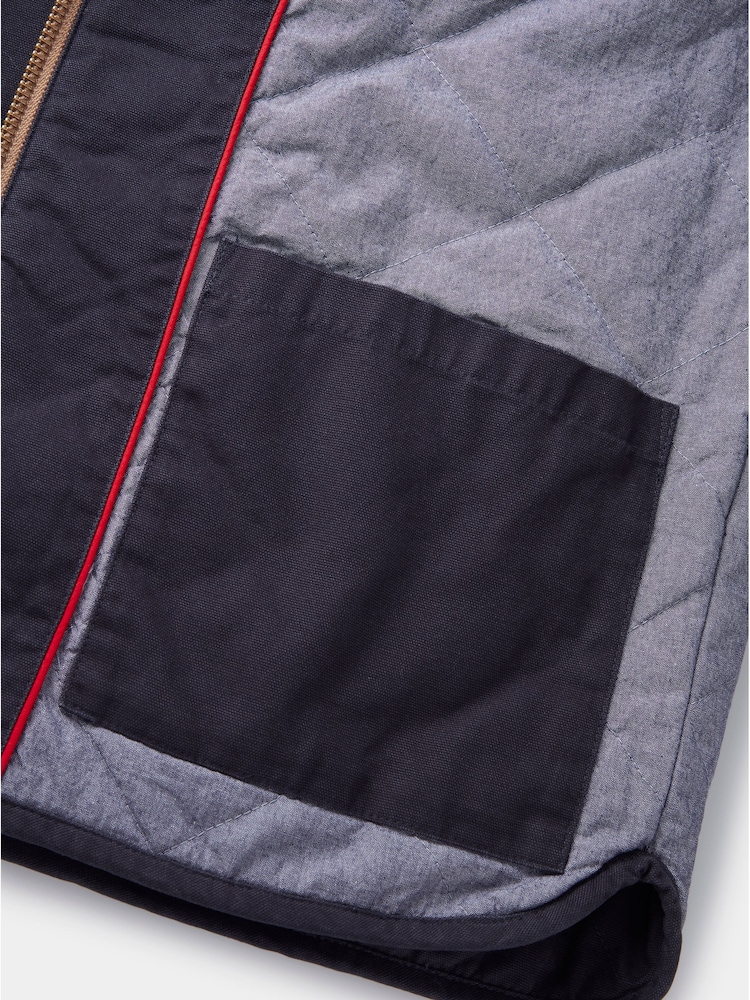 Aubin Blue Kelsey Diamond Quilted Gilet - Image 8 of 8