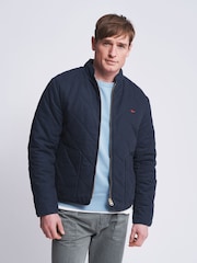 Aubin Blue Laxton Diamond Quilted Jacket - Image 1 of 7