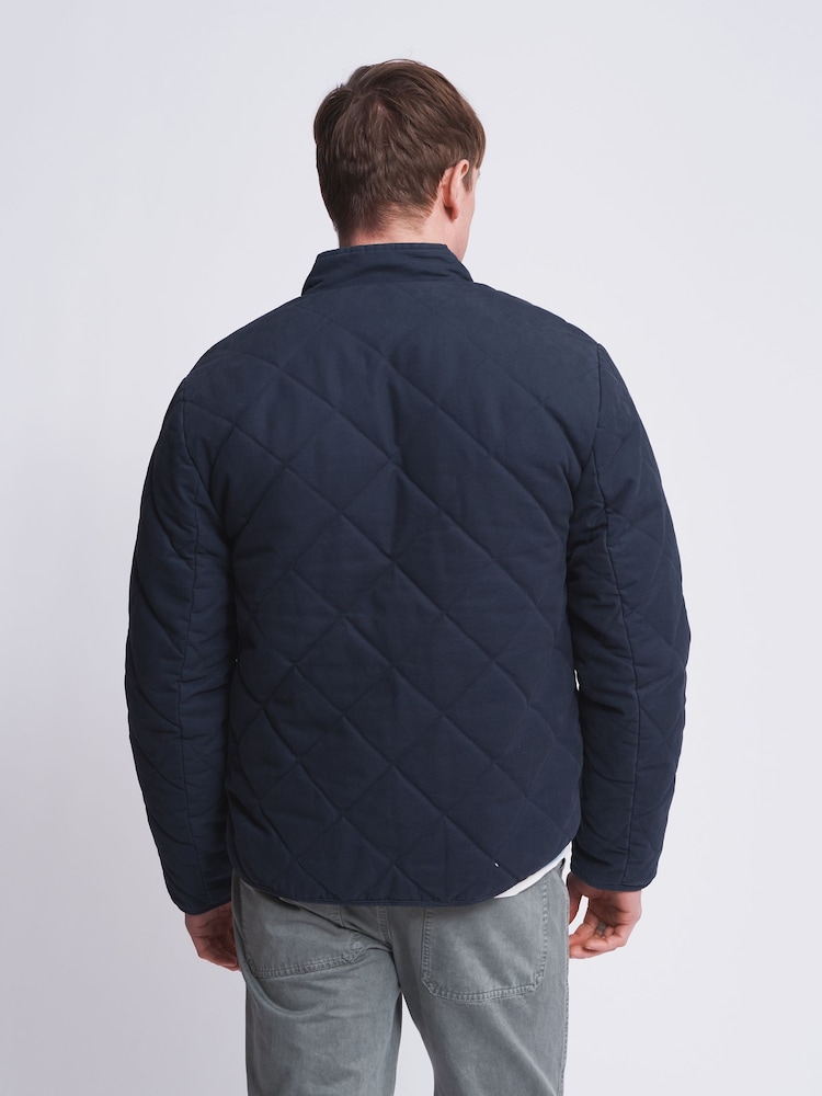 Aubin Blue Laxton Diamond Quilted Jacket - Image 2 of 7
