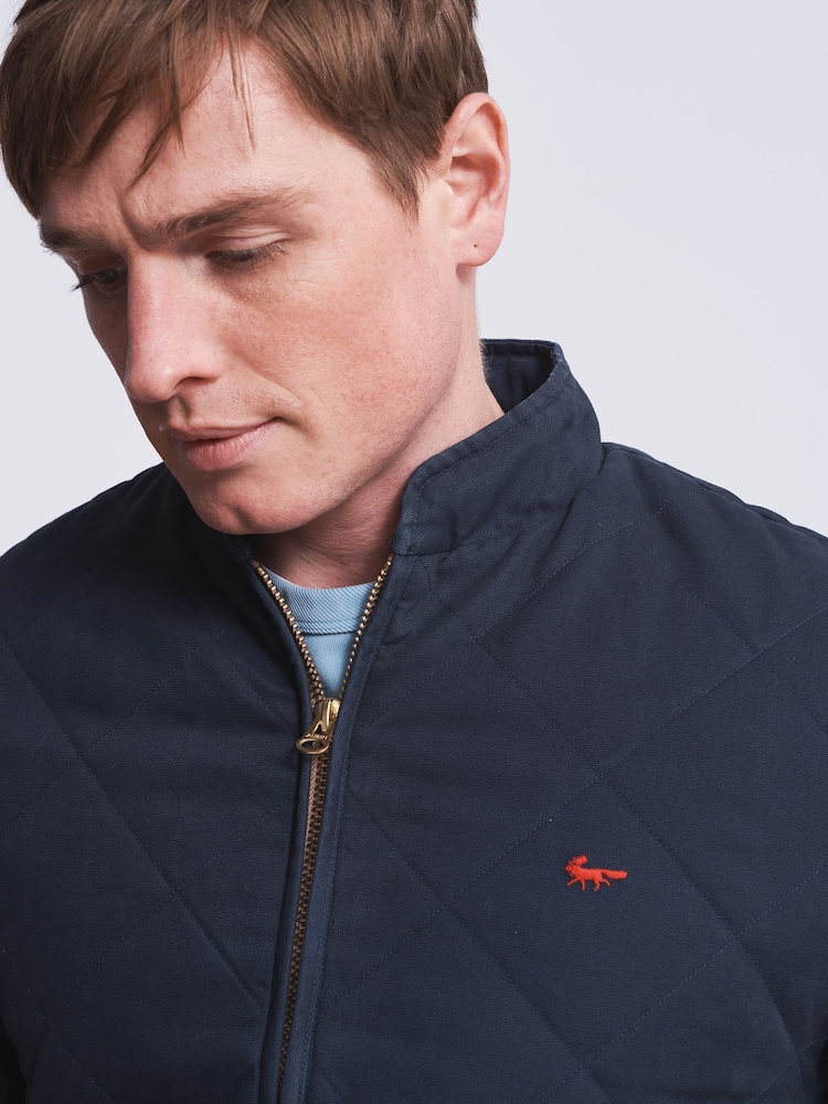 Aubin Blue Laxton Diamond Quilted Jacket - Image 4 of 7