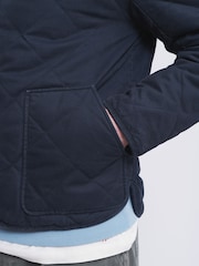 Aubin Blue Laxton Diamond Quilted Jacket - Image 5 of 7