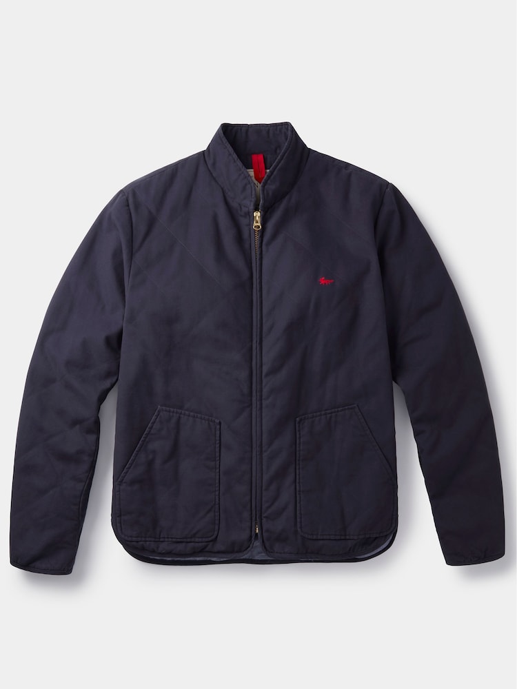 Aubin Blue Laxton Diamond Quilted Jacket - Image 7 of 7
