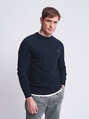 Aubin Collum Cotton Crew Neck Jumper - Image 1 of 7