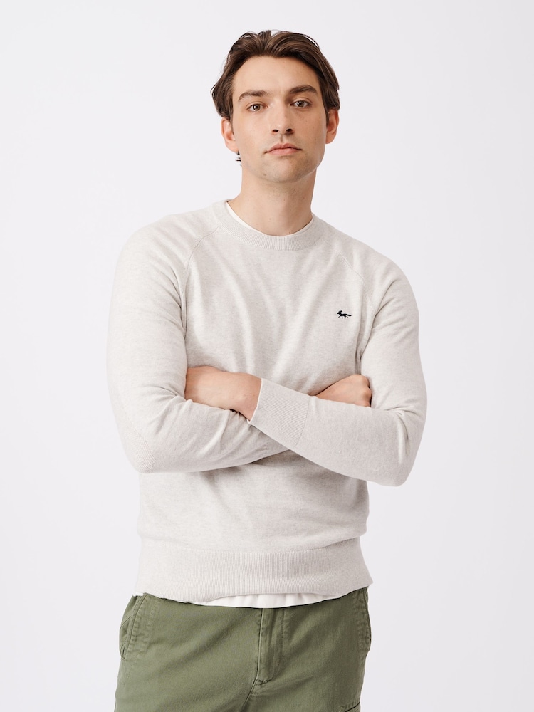 Aubin Collum Cotton Crew Neck Jumper - Image 1 of 7 Aubin Collum Cotton Crew Neck Jumper - Image 1 of 7