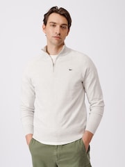 Aubin Bonby Quarter Zip Cotton Jumper - Image 1 of 8