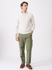 Aubin Bonby Quarter Zip Cotton Jumper - Image 3 of 8