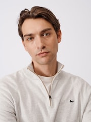 Aubin Bonby Quarter Zip Cotton Jumper - Image 4 of 8