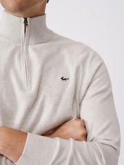 Aubin Bonby Quarter Zip Cotton Jumper - Image 5 of 8