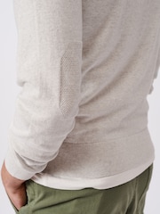 Aubin Bonby Quarter Zip Cotton Jumper - Image 6 of 8